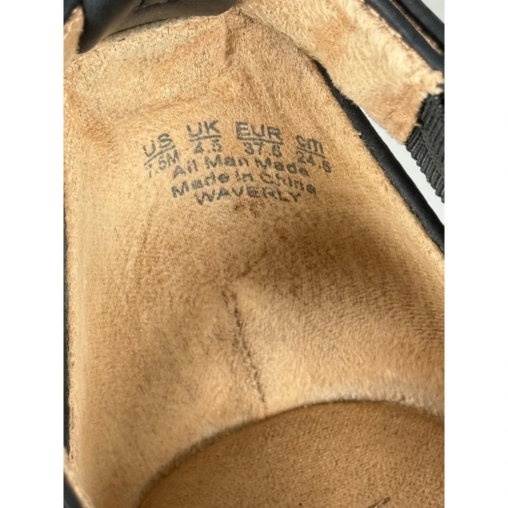Naturalizer Waverly Black Espadrille Platform Sandals Ankle Strap Womens 7.5M‎